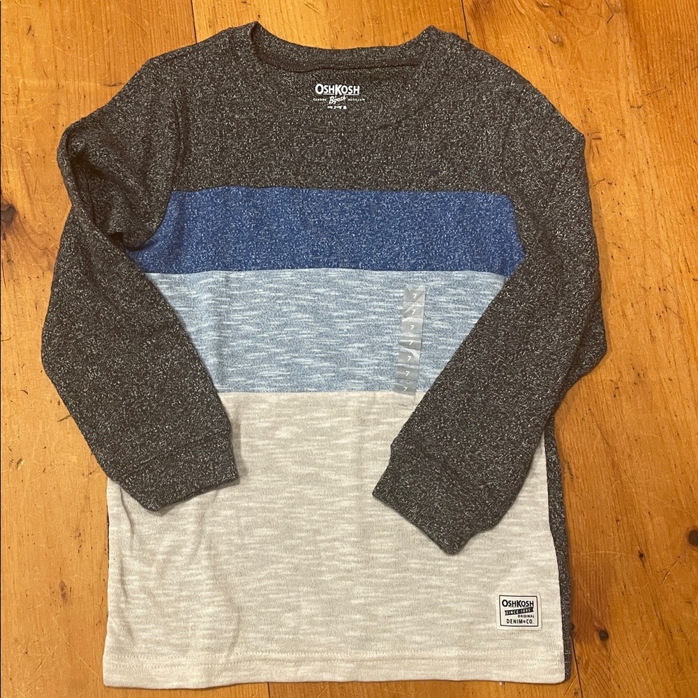 OshKosh B'gosh Kids Long Sleeve Tee gray Blue Carters Long Sleeve Space size 7